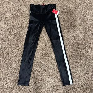 Women’s Spanx Faux Leather Side Stripe Leggings~Small